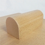 Pied bombé en bois du plateau d'équilibre rectangulaire - réf. 834033