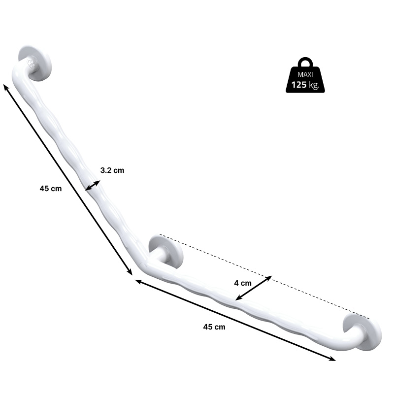Barre de relèvement Grip 135° dimensions