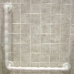 Barre d'appui spécial douche Grip blanc ambiance