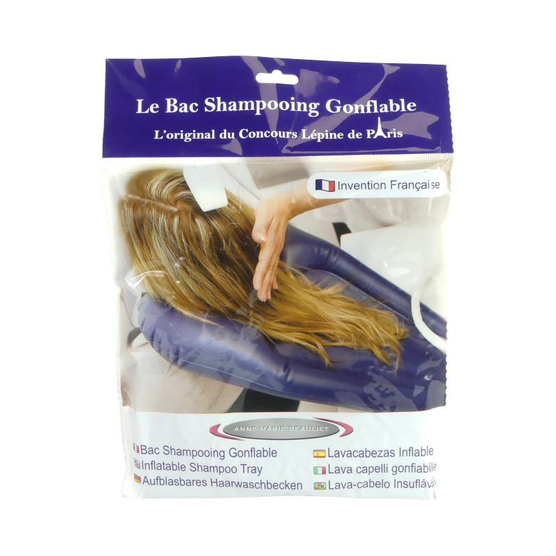 Bac à shampoing gonflable packaging