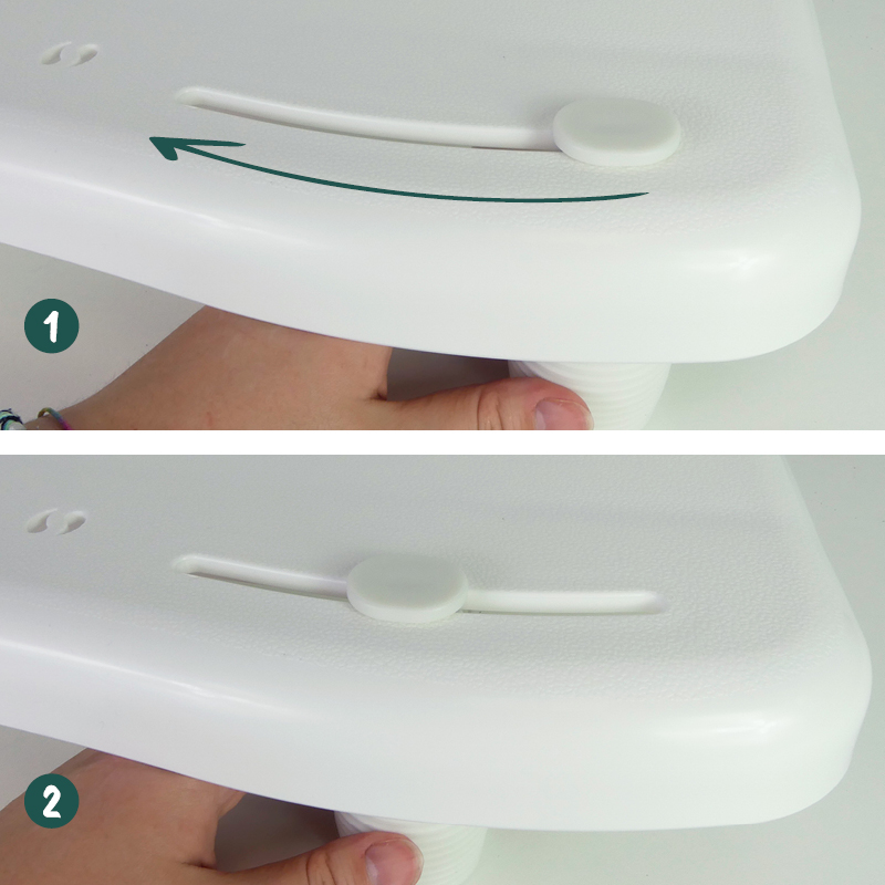 La planche de bain Java est réglable pour s'adapter à toutes les largeurs de baignoire