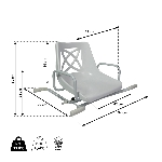 Les dimensions de notre fauteuil pivotant pour la baignoire