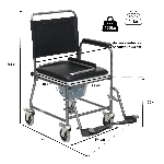 dimensions fauteuil de toilettes à roulette