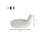 Fiche technique du couvercle pour tasse Ergo, fabriqué en France, 9,6 x 3,5 cm - réf. 813093