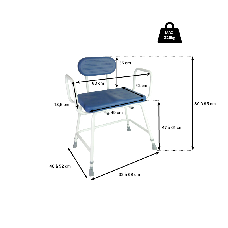 XXL Comfort shower chair