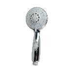 Safety shower head with stop button