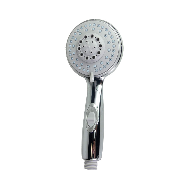 Safety shower head with stop button