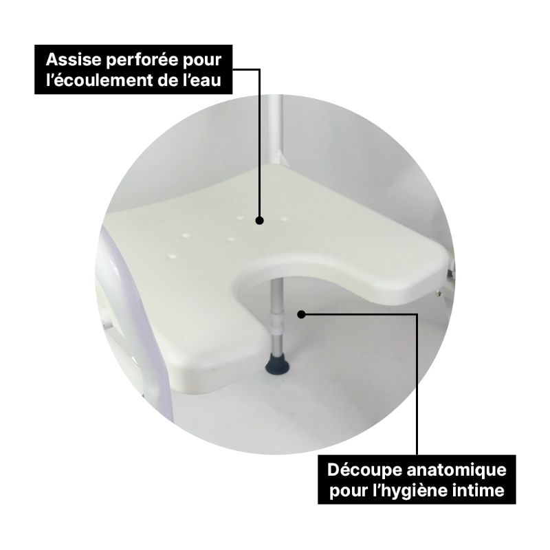 chaise de douche tobago assise