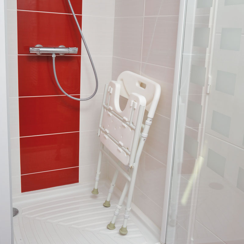 Chaise de douche Tobago compact et pliable pour senior