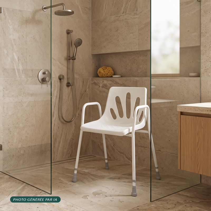 Chaise de douche englobante