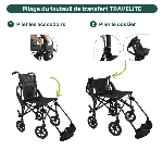Fauteuil de transfert Travelite pliage 1