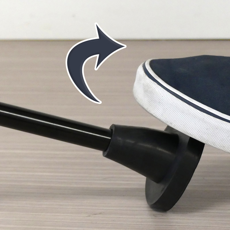 Pied auto-stable pour canne de marche, utilisation