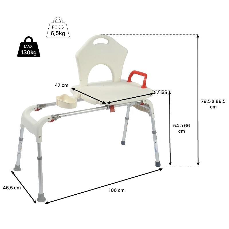 dimensions fauteuil d'acces