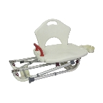 Fauteuil d'accès Slide replié, vue de la structure coulissante en aluminium - réf. 812082