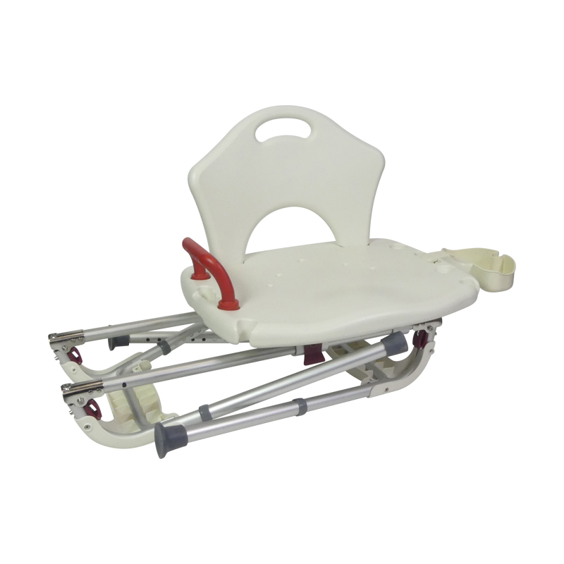 Fauteuil d'accès Slide replié, vue de la structure coulissante en aluminium - réf. 812082
