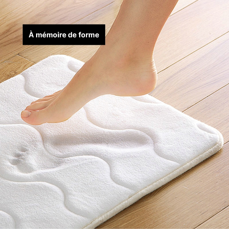 Tapis de sortie de douche et de baignoire à mémoire de forme