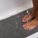 Tapis de bain gris Antigua anti-glisse