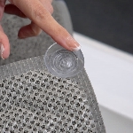 Tapis gris Antigua pour intérieur de baignoire avec ventouses antidérapantes
