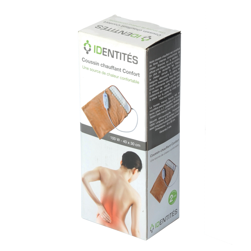 Packaging du coussin chauffant électrique confort