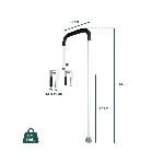 Appui de baignoire Bali installé sur le rebord d'une baignoire - réf. 82264