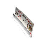 Support de cartes incurvé avec un jeu de cartes à jouer installé - réf. 851013