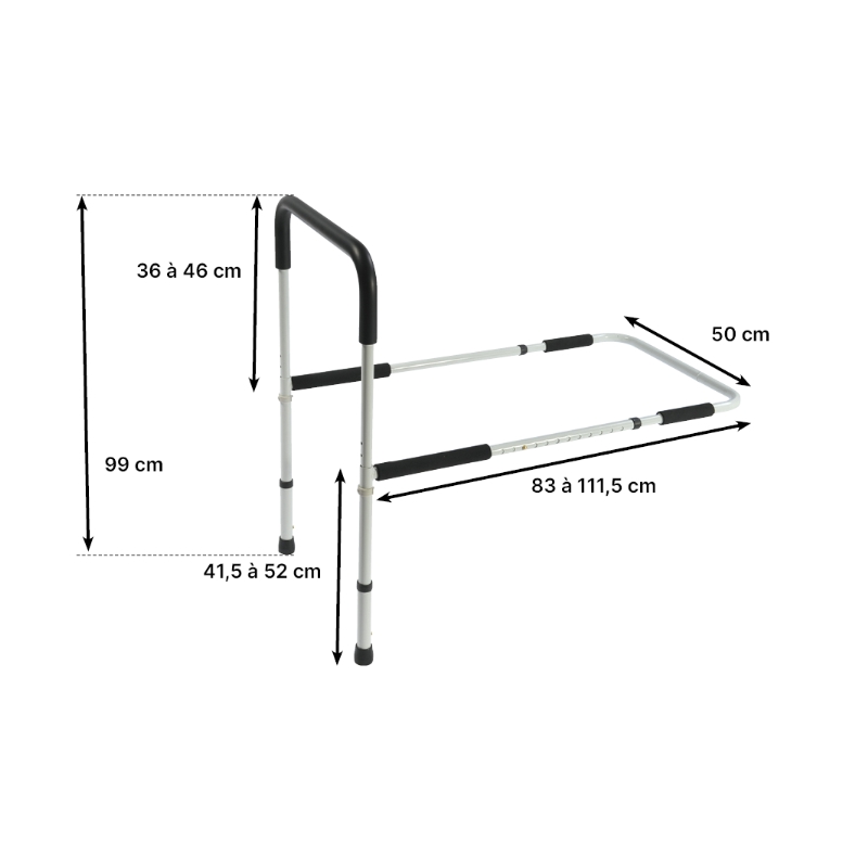 Appui de lit latéral Robust dimensions