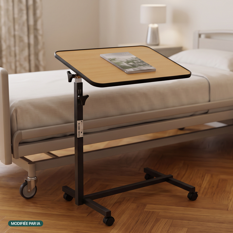 Table de lit Simplex installée au-dessus d'un lit médicalisé - réf. 823155