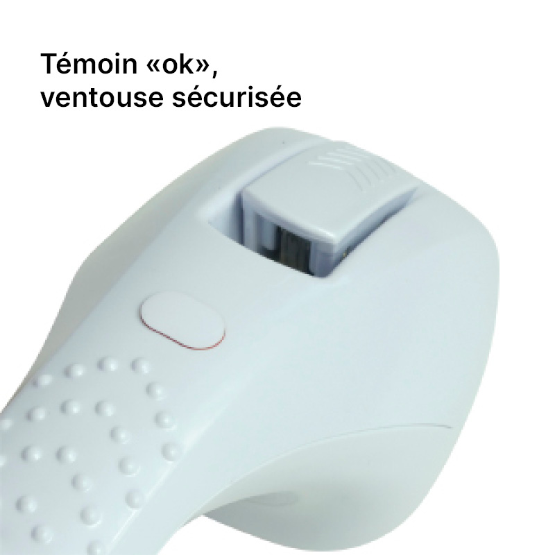 Barre d'appui à ventouses 40 cm détail témoin ok