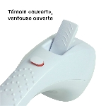 Barre d'appui à ventouses 40 cm détail témoin ouvert
