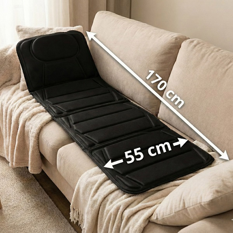 Dimensions du matelas massant et chauffant pour le corps