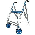 Cadre de marche avec roues pivotantes