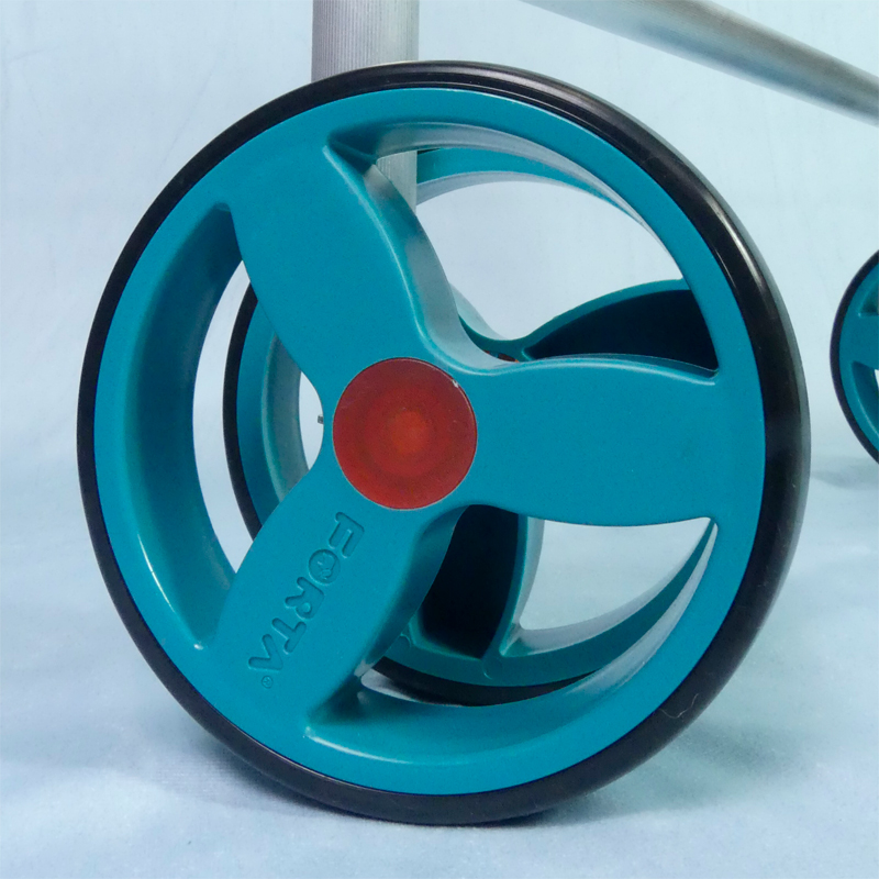 Roue avant multidirectionnelle du rollator 2 roues pivotantes Ara-D turquoise - réf. 826223TURQUOISE