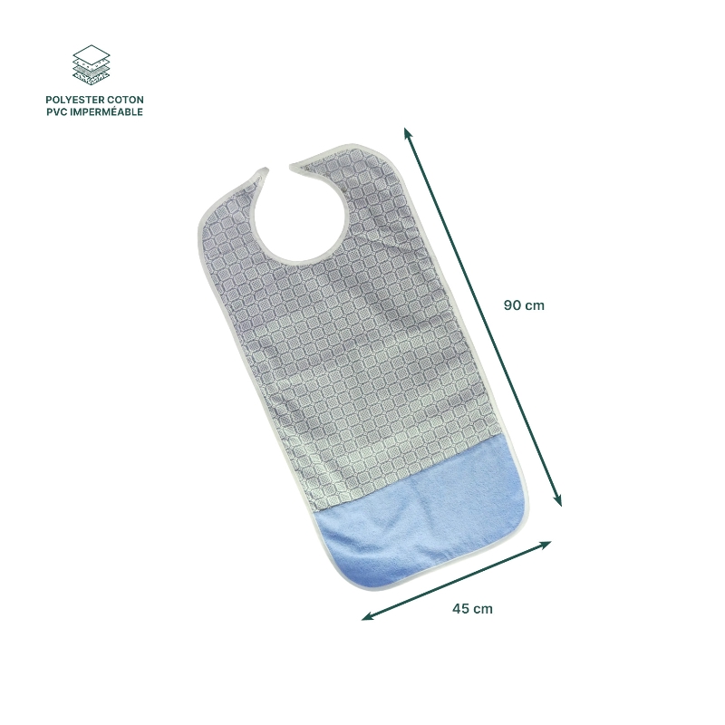 Dimensions de la serviette adulte bas éponge : 90 x 45 cm