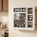 Horloge calendrier Classic 2 installée au mur dans une cuisine - réf. 817224