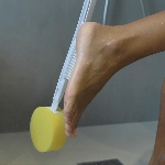 Lave-pied et dos à long manche, utilisation pour le lavage des pieds