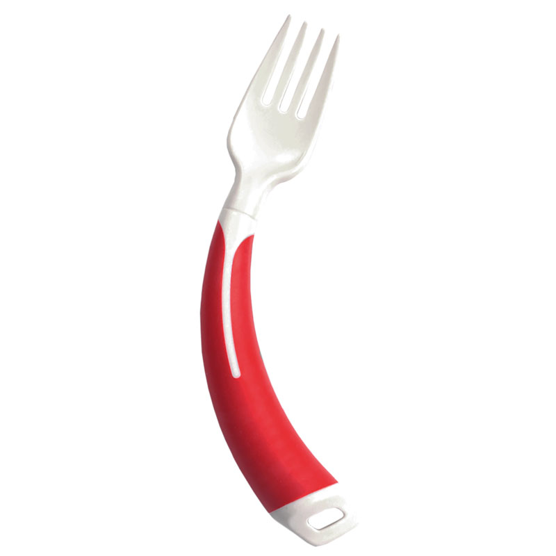 Fourchette rouge gaucher Plasti-Grip pour adolescents