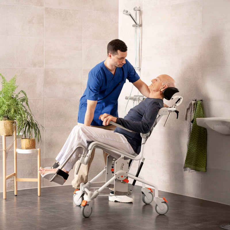 Chaise Swift Mobile Inclinable, utilisation salle de bain