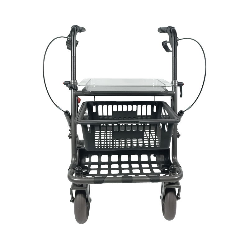 Rollator 4 roues Primo, vue de face avec freins de parking - réf. 826236
