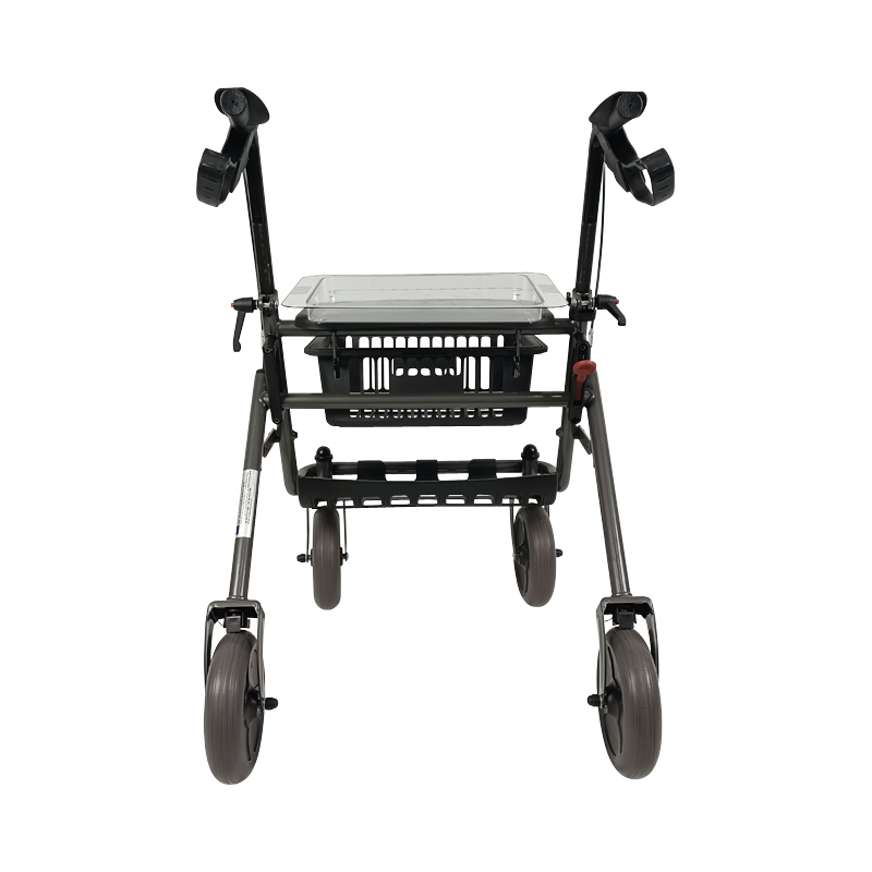 Poignées ergonomiques réglables du rollator 4 roues Primo, vue de face - réf. 826236