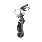 Rollator 4 roues Primo replié, vue de profil - réf. 826236