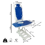 Dimensions du siège élévateur à moteur pour le bain Galapagos