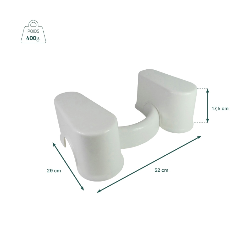 Fiche technique et dimensions du marchepied position naturelle - réf. 811145