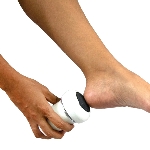 Râpe rotative pédisoins, utilisation talon