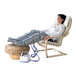 Personne qui utitlise l'appareil I-Press 4 pour ses jambes