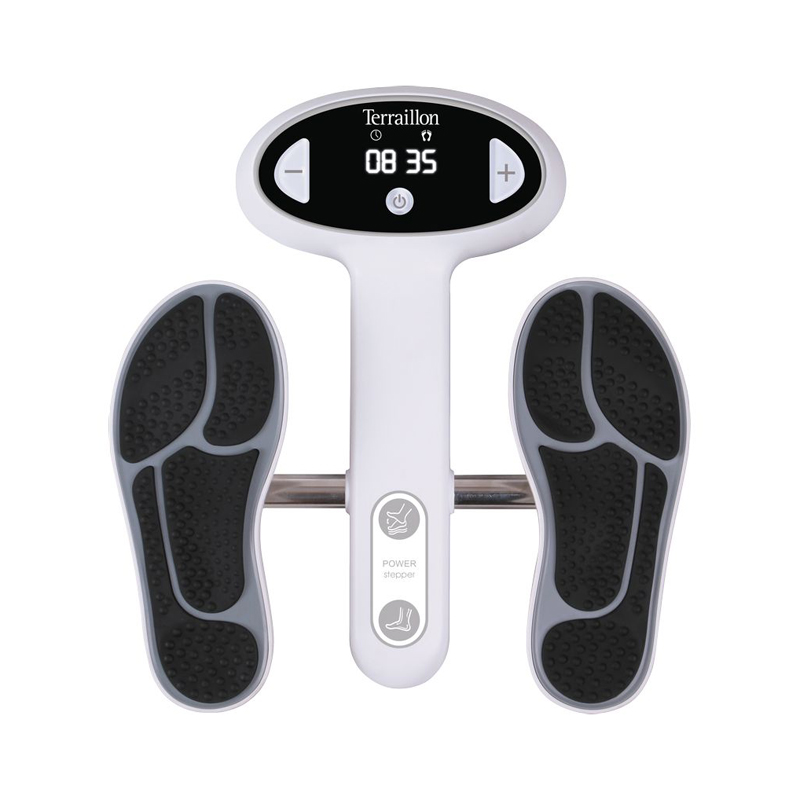Stimulateur circulatoire Power Stepper Terraillon, vue de dessus avec afficheur et repose-pieds - ré