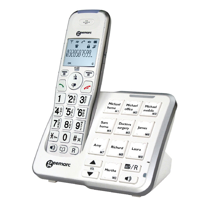 Combiné téléphonique avec touches personnalisables