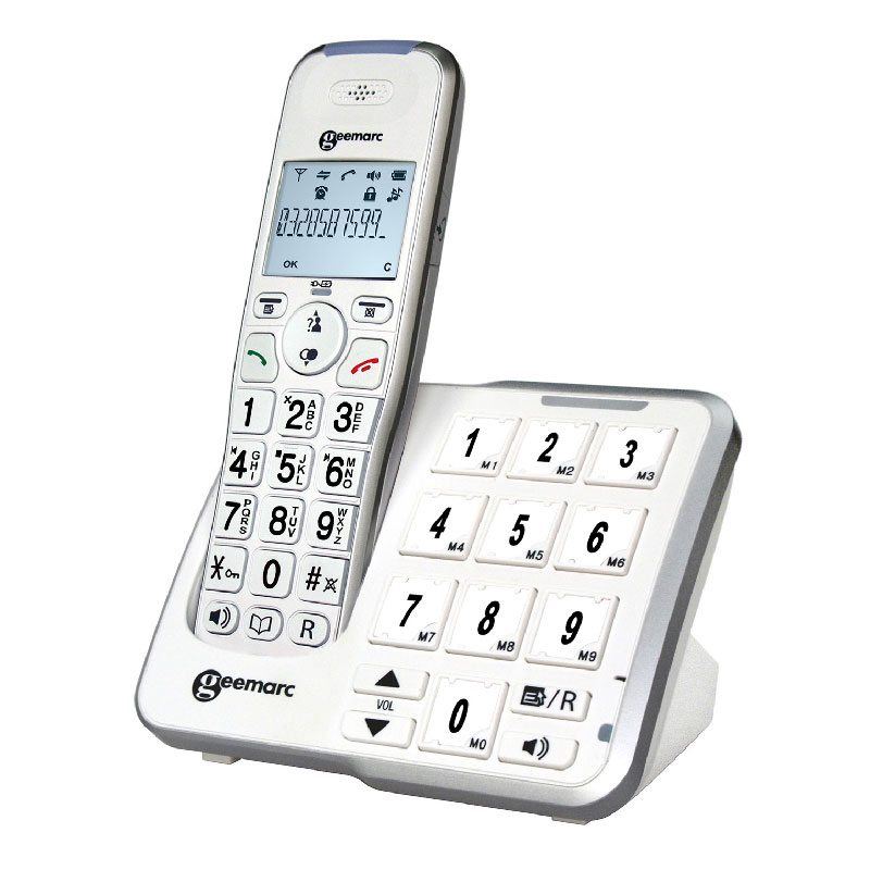 Combiné téléphonique avec grosses touches numériques