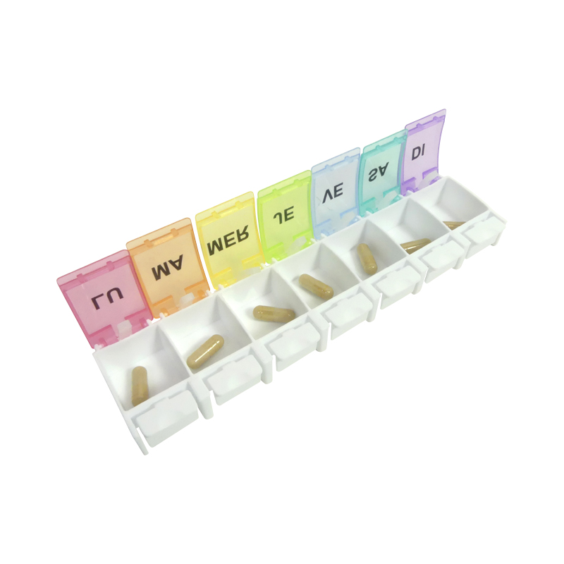 Pilulier semainier Color cases toutes ouvertes