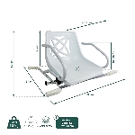 Fiche technique et dimensions du fauteuil de bain pivotant Stromboli - réf. 812048