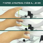 Instructions pour pivoter le fauteuil de bain Stromboli grâce au levier - réf. 812048